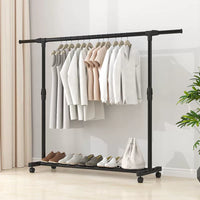 German-Style Foldable Single-Pole Clothes Drying Rack for Indoor and Balcony Use