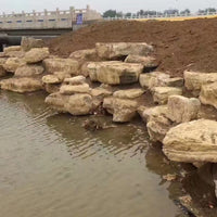Natural Yellow Layered Rock for Landscaping and Garden Decor