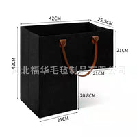 Felt L-Shaped Stair Basket with Handles for Storage and Organization