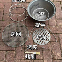 Outdoor Wood Burning Stove and Charcoal Grill for Camping and Picnics