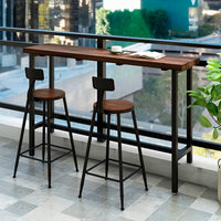 Outdoor American Style Solid Wood Bar Table Set for Balcony Patio