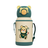 Kids' Insulated Water Bottle with Straw, 316 Stainless Steel, for School and Kindergarten, Smart Thermos