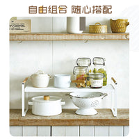 2-Tier Under-Sink Kitchen Organizer Rack for Cabinets and Countertops