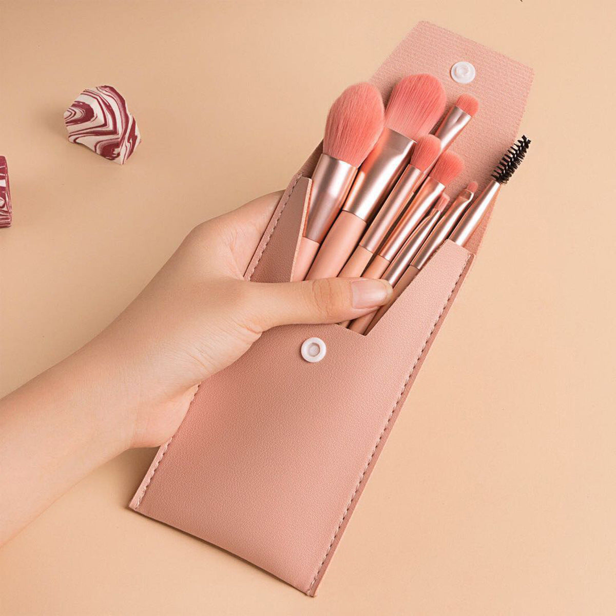 Portable Large Capacity Makeup Brush Bag Travel Cosmetic Organizer