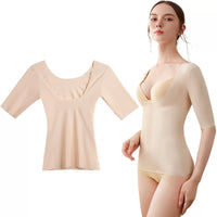Plus Size Postpartum Shapewear Top with Bust Support and Tummy Control