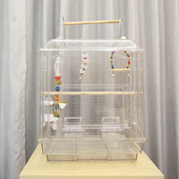 Large Transparent Bird Cage for Parrots, Peonies, Budgerigars, and Mynah Birds - Spacious Observation Cage
