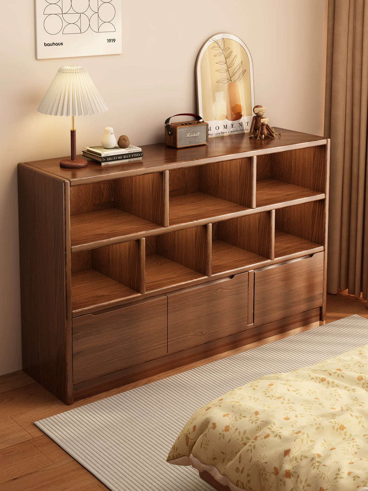 Freestanding Bookshelf Storage Cabinet with Doors for Living Room and Kids' Room