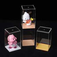Clear Stackable Display Box for Figurines and Models, Dustproof Showcase Case