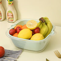 Double-Layer Food Grade Drain Basket for Washing Vegetables and Fruits