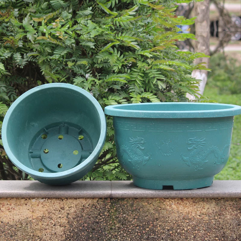 Large Thickened Outdoor Garden Planter Pot for Fruit Trees and Bonsai with Tray