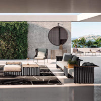 Outdoor Patio Wicker Sofa Lounge Bed Furniture Set Balcony Nordic Designer Leisure Combination Rattan Chair