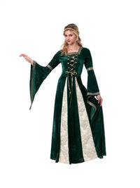 Renaissance Medieval Queen Princess Costume Dress for Halloween Cosplay