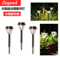 Solar Powered Stainless Steel LED Garden Lawn Light Outdoor Waterproof Landscape Pathway Lamp