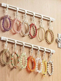 Wall-Mounted Jewelry Organizer Rack for Bracelets, Necklaces, and Accessories