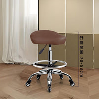 Adjustable Swivel Kitchen Stool with Backrest and Footrest for Cooking and Salon Use