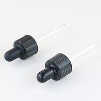 Ribbed Dropper Bottle Caps with Silicone Head for Essential Oil Bottles, 18mm Thread