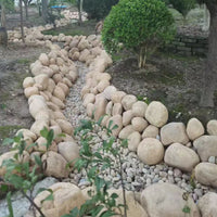 Natural River Pebbles for Garden and Landscape Design, Large Decorative Stones for Streams and Yards