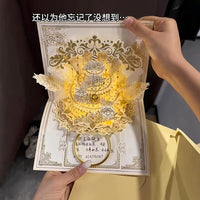 Musical 3D Pop-Up Birthday Card with Lights for Couples, DIY Gift Card