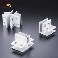 Glass Shelf Clamp Connector for 8-12mm Glass, No-Drill Aluminum Alloy