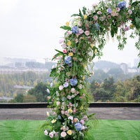 Monet Garden Style Arch Floral Arrangement with Stand for Outdoor Weddings & Photography