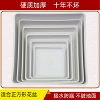 Square Plant Pot Saucer Drip Tray for Indoor Outdoor Plants, Waterproof Plastic Base for Small to Large Planters