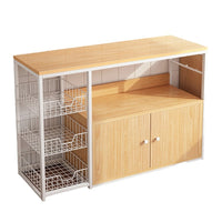 Multi-layer Microwave Oven Rack with Storage Basket for Kitchen Organization