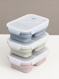 Collapsible Silicone Lunch Box - Food Grade, Microwave Safe, Portable Meal Prep Container