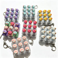 Light-Up Decompression Button Toy Keychain
