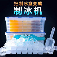 Ice Ball Mold and Storage Box for Refrigerator, Quick-Freeze Ice Cube Tray