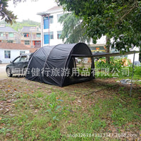 Upgraded 2-Room SUV Tailgate Tent with Mesh Screens and Extended Awning