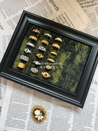 Solid Wood Ring Display Tray for Jewelry Exhibition and Photography