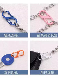 Outdoor Aluminum Alloy S-Type Carabiner Keychain for Backpacks and Quick Hanging