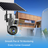 V380 Solar Powered Outdoor Wireless 4G/WiFi HD Security Camera with Remote Monitoring