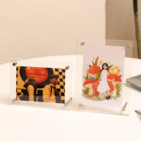 Double-Sided Transparent Acrylic Photo Frame for Desktop Display
