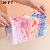 Clear Scarf and Tie Organizer Box for Wardrobe Drawers