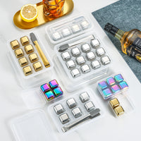 304 Stainless Steel Reusable Ice Cubes for Whiskey, Wine, and Beverages