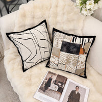 Luxury Embroidered Throw Pillow Cover for Sofa and Bed