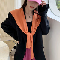 Women's Lightweight Wool Blend Shawl Poncho for Spring/Summer