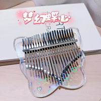 Kalimba 17-Key Crystal Transparent Thumb Piano for Beginners