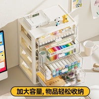 Desktop Drawer Organizer Multi-layer Transparent Storage Box for Stationery and Sundries