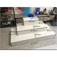 Tiered Display Shelf for Retail Store, Multi-level Island Counter Display Rack for Flowers, Shoes, Hats, Gifts