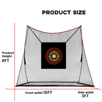 Golf Hitting Net with Tri-Turf Mat Indoor Outdoor Swing Practice Set