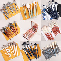 Professional Makeup Brush Set with Foundation, Powder, Eyeshadow, Eyebrow, and Lip Brushes