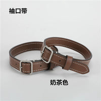 Genuine Leather Cuff Straps for Coats and Jackets - Adjustable Wrist Bands