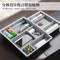 Felt Desk Drawer Organizer Tray with Storage Compartments