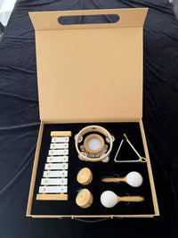 Orff Wooden Percussion Instrument Set for Kids, Musical Enlightenment Teaching Gift Box for Beginners