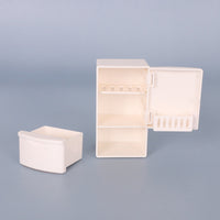 Dollhouse Miniature Refrigerator Toy for Kids, Pretend Play Food Accessories
