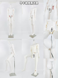 BJD Doll Stand with Waist Clip for 1/3, 1/4, 1/6 Scale Dolls, Stainless Steel