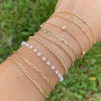 Gold Plated Copper Multi-Layer Zircon Bracelet Set