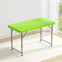 Portable Height-Adjustable Folding Table for Outdoor Camping and Home Use
